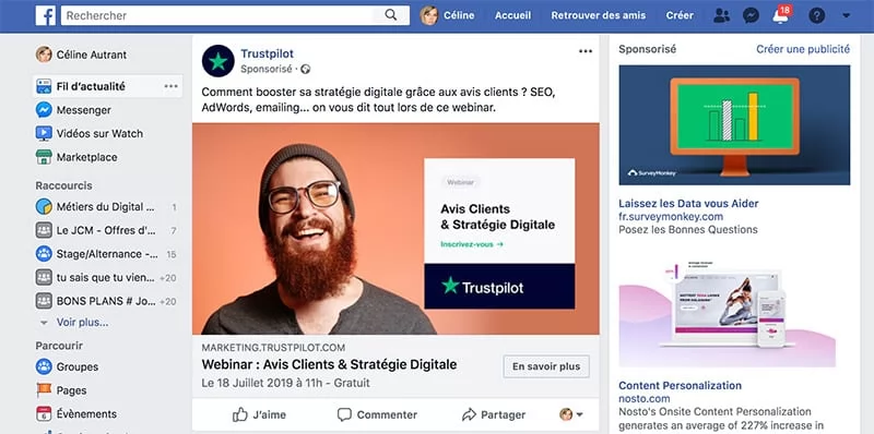 exemple d'annonce facebook